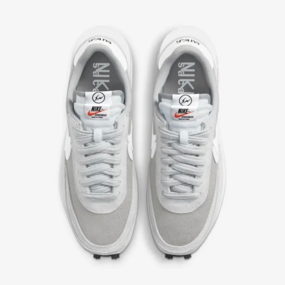 Nike x Sacai x Fragment LDWaffle Sneakers. Grey/White. Men 9/Women 10.5 - Picture 8 of 16